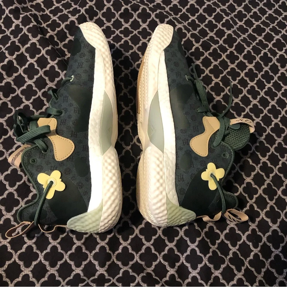 Adidas Mens James Harden Vol. 6 Basketball Shoes Green Oxide GW9032 Sz 10 Floral - Picture 5 of 11